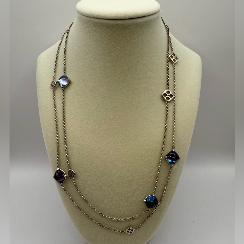 Baccarat Mini Médicis Aqua Mirror Necklace – Retails $1,000